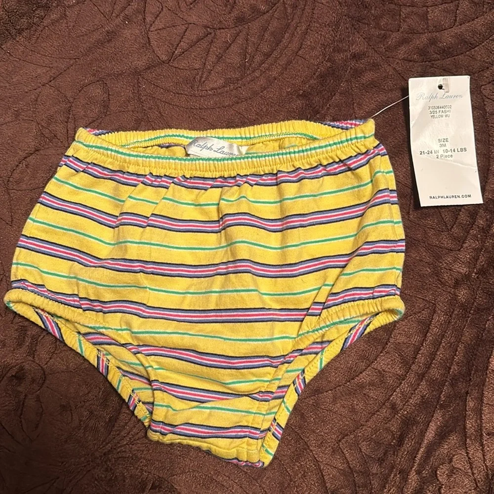Ralph Lauren Yellow Diaper Cover+ 2 More